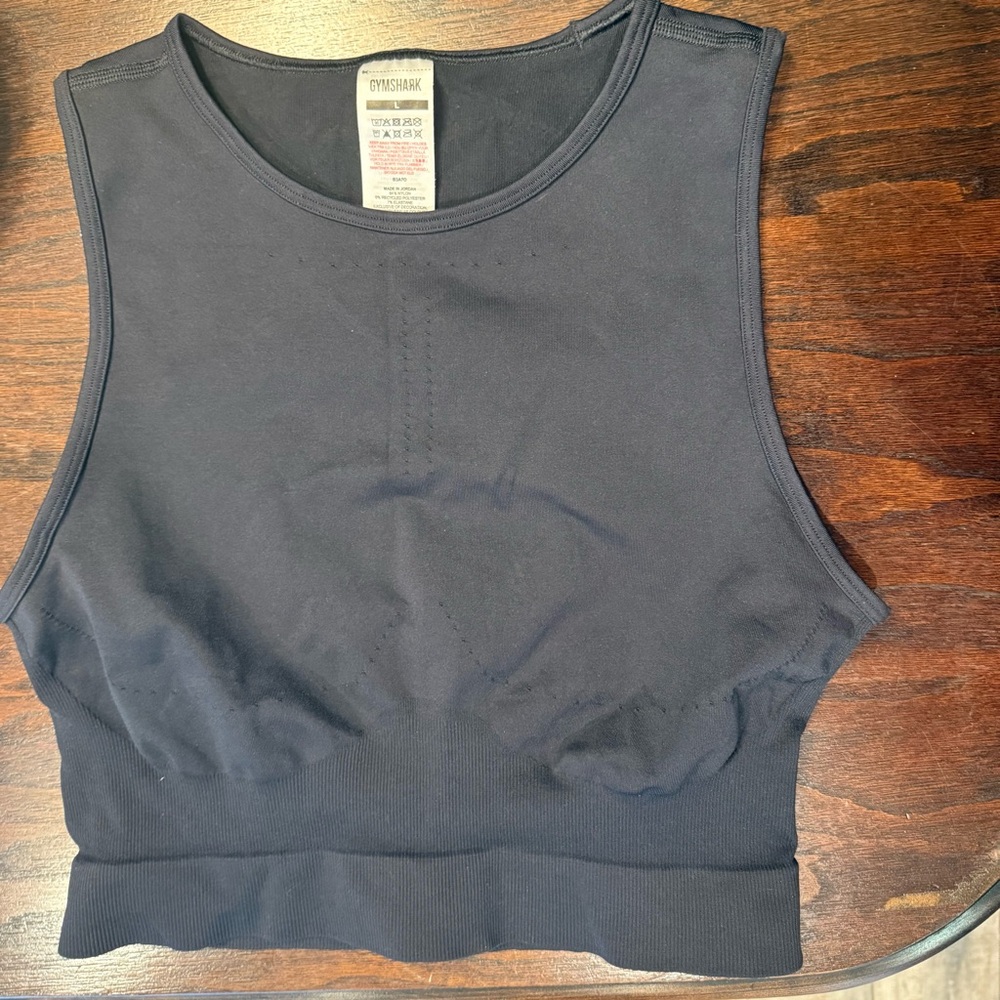 Gymshark Black Crop Tank Top